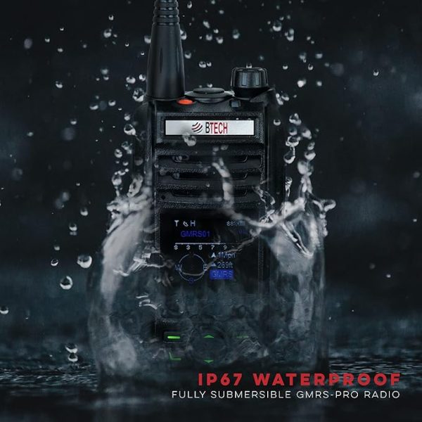 BTECH GMRS-PRO IP67 Submersible Radio, Bluetooth, App Programmable GMRS Mobile Radio - Image 4