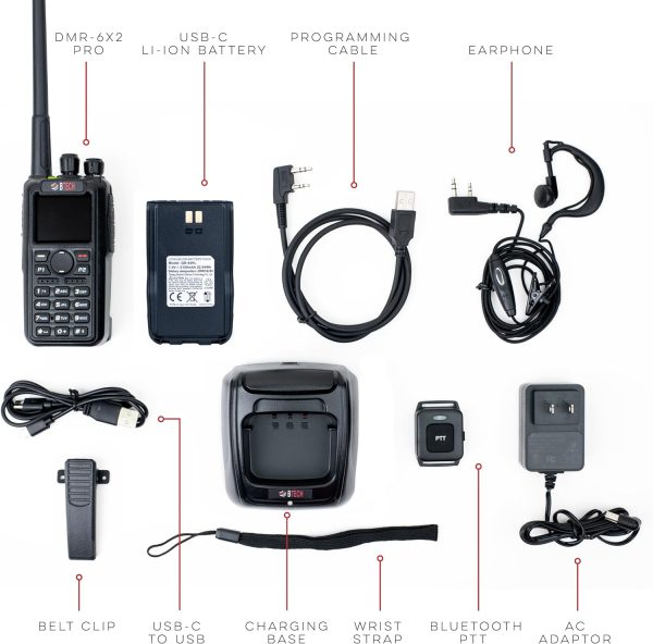 BTECH DMR-6X2 PRO DMR & Analog Dual Band Two-Way Radio - Image 5