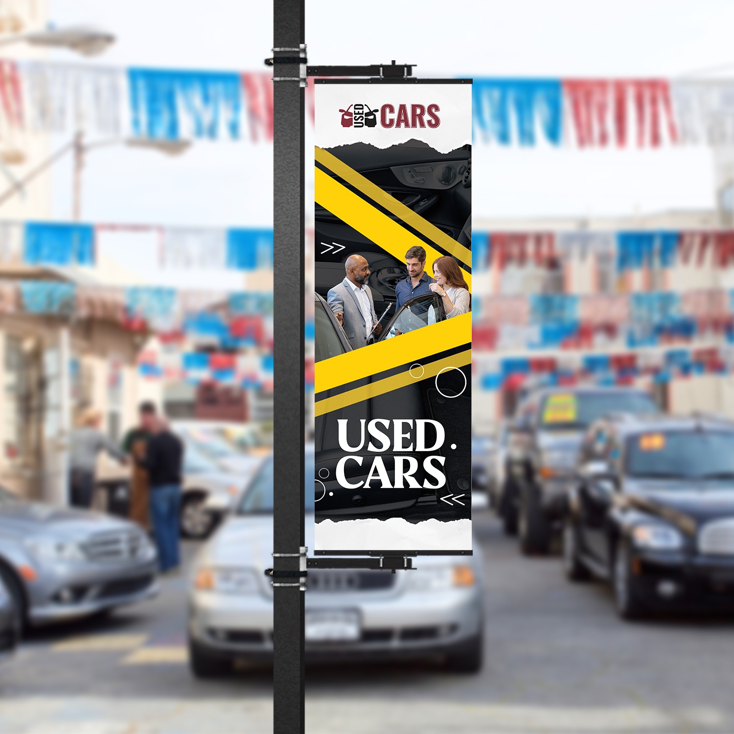 Used Cars Swivel Pro Light Pole Sign 24x72