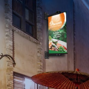 Restaurant sign on a wall building 24x48