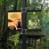 pole master fixed bracket pole signs dual yoga signs 18x24