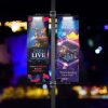 swivel flex pole sign live music dual sign design 24x72 solar led lights 24x96