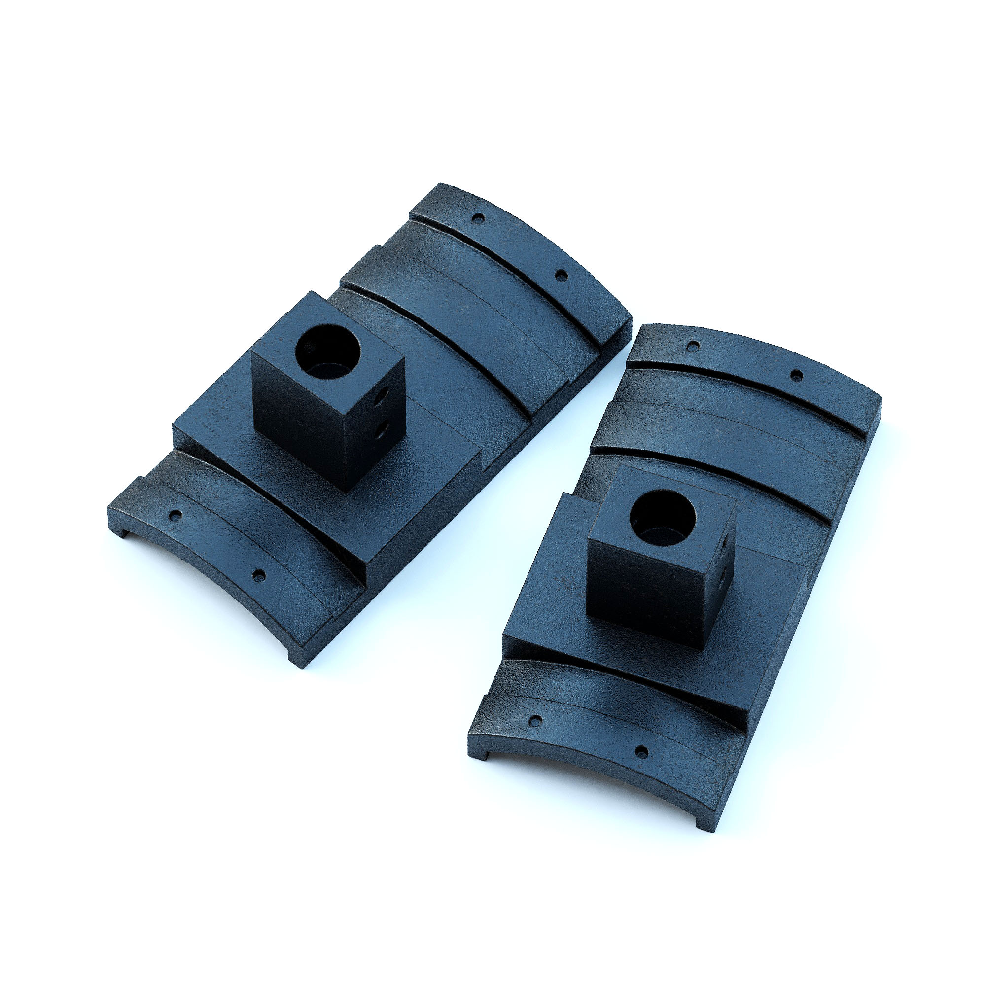 isolated pair of black SureGrip Pole Brackets