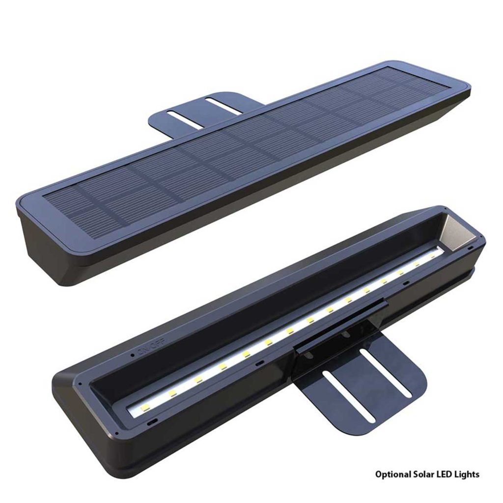 solar led lights black pair