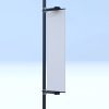 swivel flex pole sign with solar led lights large blank sign design