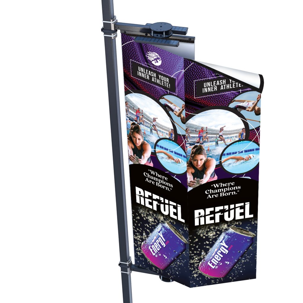 sponsored banner sign full cover wrap around