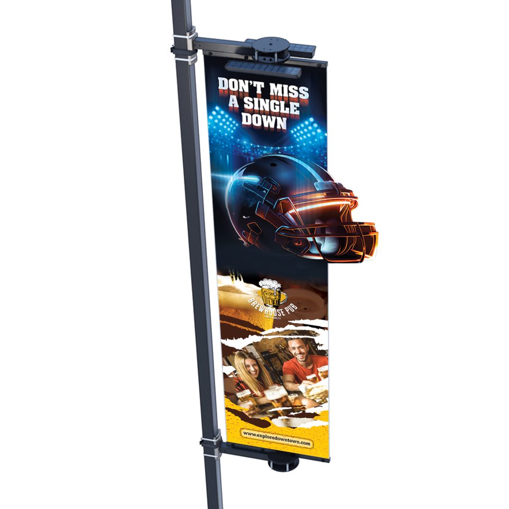 die cut printed sign board with sponsor