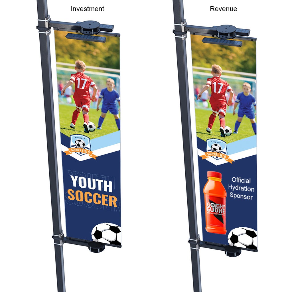 monetize light pole signs sponsorship signs