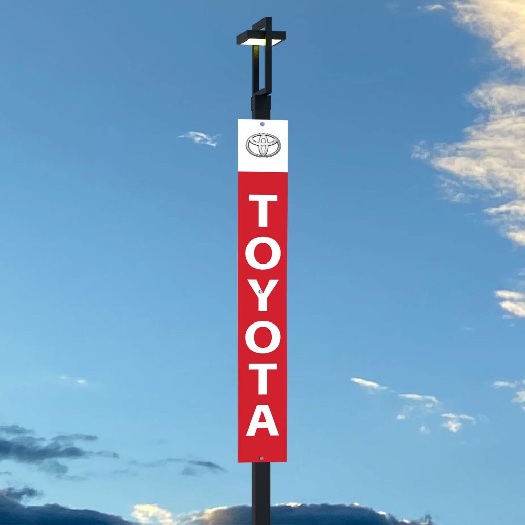 Aluminum Pole Cover Toyota Sign 12" x 84"