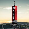 Toyota billboard on light pole sign
