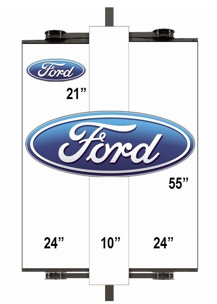 Swivel Pro Light Pole Signs & Pole Covers with pole covers