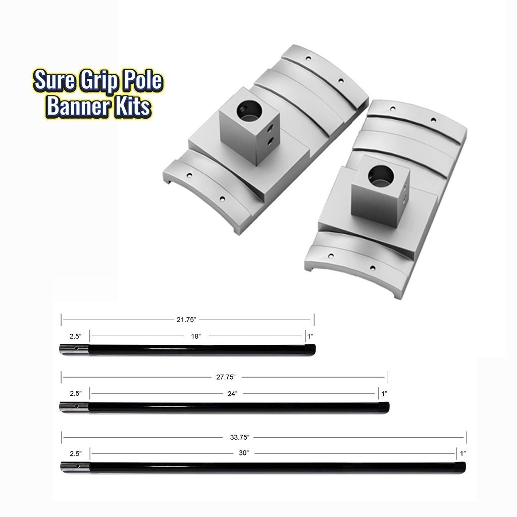 sure grip pole banner kits