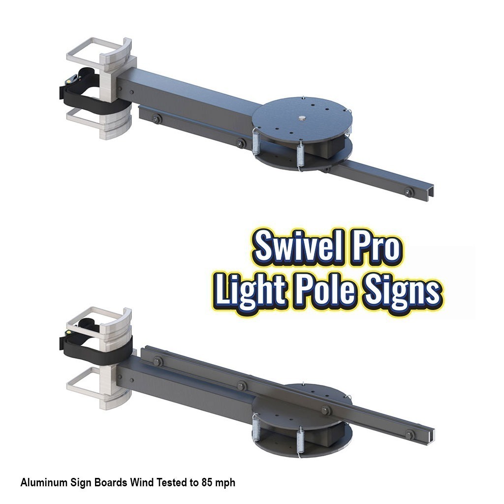 swivel pro light pole signs brackets
