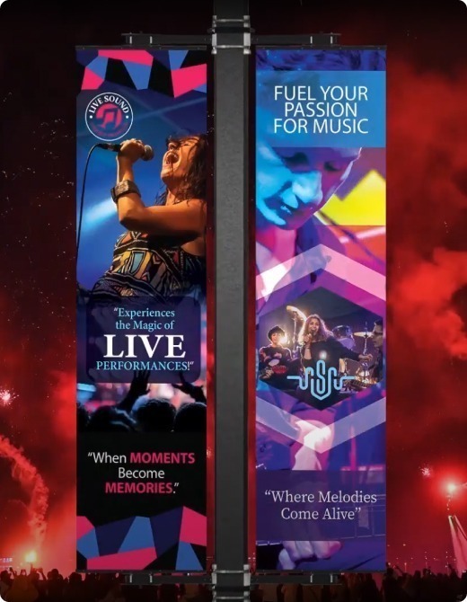 dual signs with swivel pro ,ight pole signs brackets